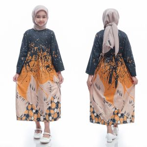 Gamis Batik Anak Perempuan Baju Muslim Syari Anak Cewek Kekinian Umur 2 Sampai 12Tahun Modis