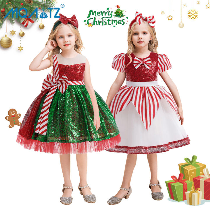 MQATZ Girls Christmas Dress Kids Cartoon Snowflake Print Dress Baby Winter  Snowman Holiday 2024 New Year Girl Children Clothing SD083 Lazada PH