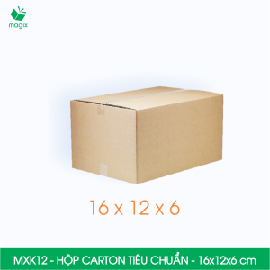 MXK12 - 16x12x6 cm - 100 hộp carton đóng hàng tiêu chuẩn - Thùng carton hộp giấy | Magix Packaging