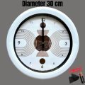 Jam Dinding Aesthetic Series Diameter 30cm Desain Remaja Milenial Mesin Senyap Sweep Silent Movement. 