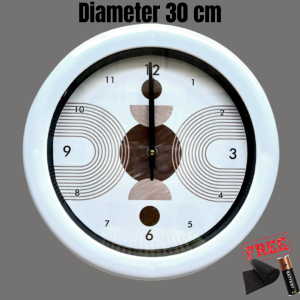 Jam Dinding Aesthetic Series 30cm Desain Custom Unik Remaja Milenial Mesin Senyap Sweep Silent