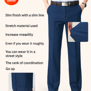 Denim Shorts Wearable Businessman Sweatpants Middle-aged Men Loose Comfortable Fit Office Work