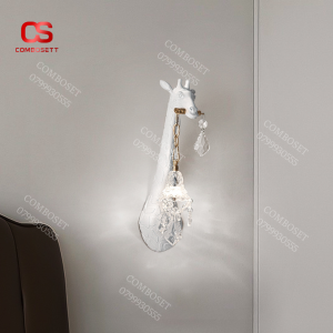 Đèn Ốp Tường Hươu Cao Cổ Đèn Led Tường Hiện Đại Decor Phòng Khách/ Lối Đi (3 Chế Độ Màu)