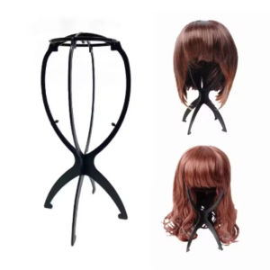 Portable Plastic Wig Stand Collapsible Wig Holder Durable Wig Display Hair Display Tools Travel Wig Stand for Styling