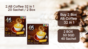 AB Coffee 32in1 with Collagen Birds Nest Lutein Cordyceps Reishi Avocado and more