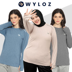 WYLOZ Baju Kaos Training Olahraga Jersey Lari Running Lengan Panjang Jumbo Big Size Dry Fit Wanita