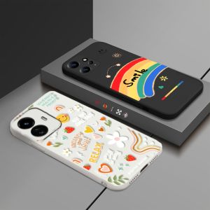 (Lokal Ready) Casing hp Xiaomi Poco X5 5G Poco M4 Pro Poco M3 Pro Poco X3 GT F4 GT X3 Pro X3 NFC M5S Note 9 Fashion Motif Bunga Pelangi Soft Silicone Phone Case