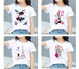 Sure Fashion Bộ 4 Sản Phẩm Áo Thun nữ Organic Cotton Premium Sure Hình in Xinh Xắn Chất liệu 100% Sợi Bông Tự Nhiên Thấm Hút Tốt và Kháng Khuẩn Tự Nhiên Bảo Vệ Tốt Cho Làn Da Giá Tốt Khi Mua Online