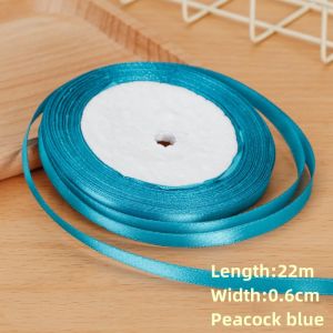 25Yards/Roll 6mm ribbon satin ribbon decorative ribbon gift packaging Ribbons roll fabric