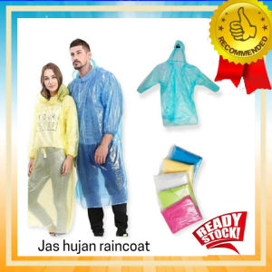 Jas Hujan Plastik Bening Transparant - Mudah dan Praktis ANTI AIR