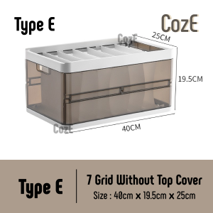 CozE PET Material Stackable Storage Bin Wardrobe Clothes Organizer For Folded Clothes Organizer