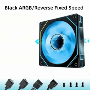 SEJUE4373 12V Computer Chassis Fan PWM Control ARGB CPU Cooler Fan 3D Texture Quiet Cooling PC Case Fan Computer