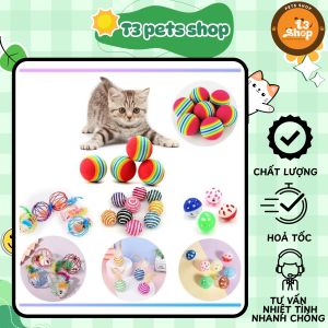 [CAT TOYS ] Đổ chơi banh lục lạc set 4 món dành cho mèo - T3 PETS SHOP