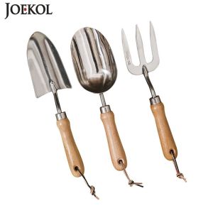 Garden Tools Set Heavy Duty Stainless Steel Rake/Fork/Shovel Gardening Kit Indoor and Outdoor Hand Planting Kit