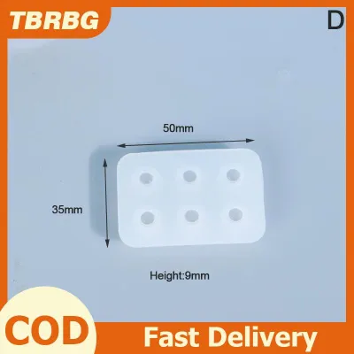 TBRBG Khuôn silicon hình chữ nhật khuôn mặt trang sức epoxy tự làm 6 lỗ hình cầu hạt vuông