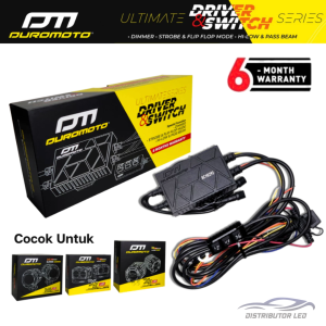 Duromoto Driver Ultimate Plus Saklar Dimmer Strobe Lampu Foglamp LED