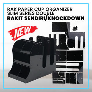 Rak Cup Holder & Condiment Akrilik Slim Series Double