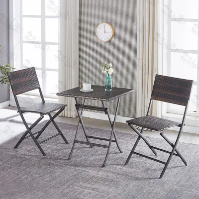 3TREES KRZ BISTRO 3 Pieces Outdoor Wicker Design Patio Bistro Furniture Set