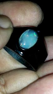 Cincin Tanduk Batu Kalimaya Kristal Asli Banten