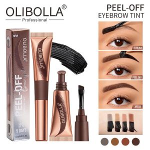 Peel-off Eyebrow Gel Waterproof Semi-Permanent Eyebrow Tint Long-lasting Non-fading Natural Brow Color