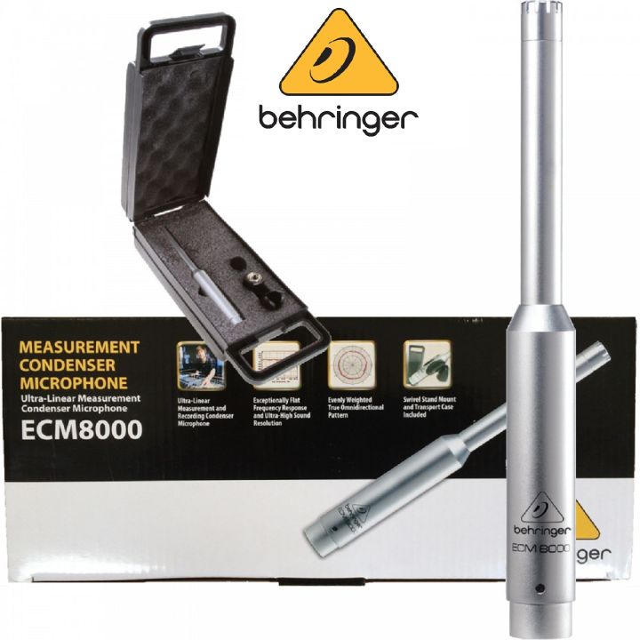 Behringer ECM8000 Messmikrofon – Ultralinearer Kondensator, Omnidirektional, Für Raumakustik & Studio