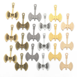 25pcs Charms metal axAntique Making pendant fitVintage Tibetan Silverjewelry DIY bracelet necklace 21*16mm M24