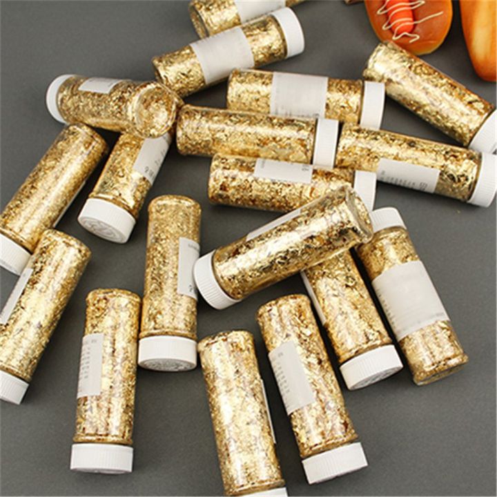 1PCS Edible Grade Genuine Gold Leaf Schabin Flakes 2g 24K Gold ...