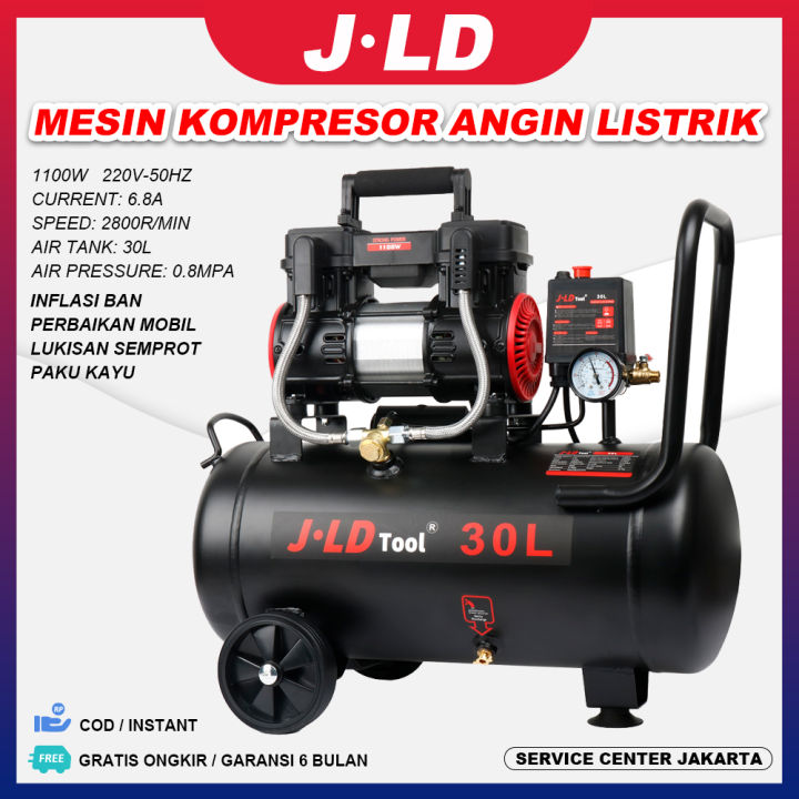 JLD Mesin Kompresor Angin Listrik  Direct Compresso 1100W 30L Mesin Pompa Angin / Kompresor Udara Air Compressor Listrik Kompresor Ban / Kompresor Kendaraan