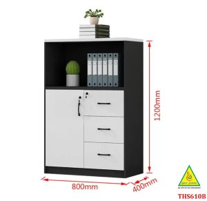 Tủ Hồ Sơ Dạng Thấp Tủ Tài Liệu Văn Phòng Gỗ MDF THS610 - Nội Thất Lắp Ráp Viễn Đông