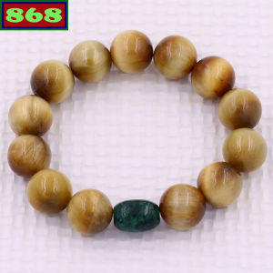 Vòng chuỗi đeo tay đá mắt hổ vàng charm cẩm thạch vòng chuỗi phong thủy đá cẩm thạch