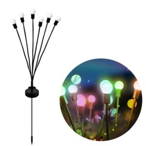 Christmas Decoration Light String 10LED Christmas Garden Lights Solar Firefly Light Outdoor Waterproof Landscape Lamp Fairy Light String for Home Yard
