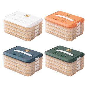 Practical Clear Multiple Layer Storage Container With Handle Conveninet for Snacks and Frozens Foods Storage Solution