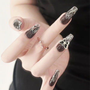 Kuku Palsu Nail Art Dan Lem Jely Fake Nails Wisuda Aesthetic Lengkap Nikahan COD BD063