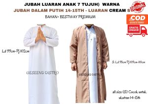 jubah 2pcs jubah pria lluaran dan dalam gamis pria muslim