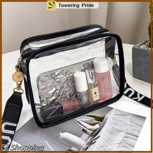[Towering Pride] Women Transparent Bagwith PVC Clear Purse Crossbody Shoulder Bags With Removable Strap