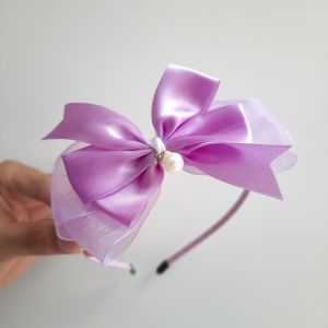 Cài tóc nơ ruy băng tím xinh cho bé gái Cài tóc màu tím ngọt ngào cho bé gái