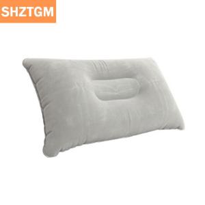 [COD] SHZTGM Inflatable Pillow For Camping Travel Pillowes Flocked Fabric Air Pillowes For