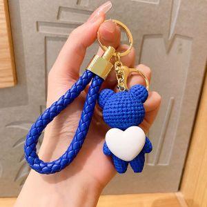 Fashion Bear Keychain Cute Bear Animal Keychain Kid Gift Women Bag Phone Doll Pendant Car Keyring Figure DIY Jewelry Trinket