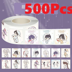 Love and Deepspace Game Merch 500 Pcs Roll Sticker Dreams Woven Cute Pajama Boys Decals Birthday Gift for Her Rafayel Xavier Sylus Stocking Filler Phone Case Laptop Tumbler