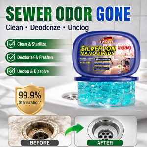 Pipe Cleaner Drain Deodorizer Odor Removal Gel Beads Clog Prevention Drain Freshener Long Lasting Odor Control Bathroom Kitchen Sink Floor Drain Maintenance Household Cleaning Supplies