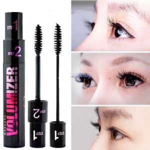2 in 1 Mascara Waterproof Make Up Natural Volumizing Curling Smudge-proof  Long Lashes Eye Makeup Tool