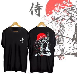 HeadmostStore Kaos Distro SAMURAI PUTIH High Cotton Combed 30s / Atasan Pria / T-Shirt Pria / Sablon Depan Belakang