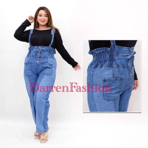 Overall Jeans Jumbo Celana Jumpsuit Jeans Panjang Big Size Natasha
