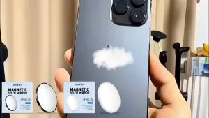 Jue Fish  Cermin selfie magnetik hitam   Perjalanan luar ruangan kamera bantu fotografi ponsel yang nyaman cermin cembung reflektif