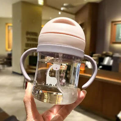 Zaman Now - Botol Minum Air Anak / Botol Minum Bayi Dengan Pegangan Tangan dan Sedotan / Training Cup Baby
