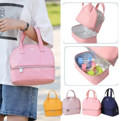 READY BANDUNG TAS ASI BAYI MULTIFUNGSI KECIL COOLER BAG 2 TINGKAT 2TINGKAT DIAPER BAGCOLLER LUNCH BAG ASI PENYIMPANAN AIR SUSU TAHAN AIR WATERPROOF THERMAL INSULATED DIAPERSBAG TAS MUMI