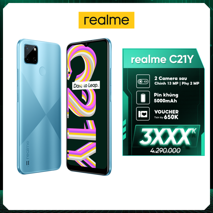 Điện Thoại realme C21Y (3GB/32GB) (4GB/64GB) - Hàng Chính Hãng Trả Góp 0% Miễn Phí Vận Chuyển