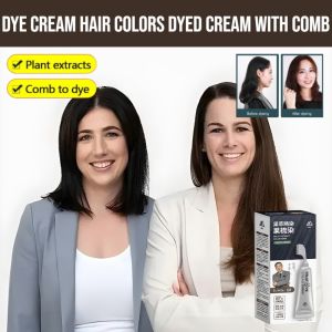 Dye Cream Hair Colors Dyed Cream With Comb Black Chestnut Brown，black Brown Plant Hair Dye Covering Gray Hair For The Elderly White-haired Pregnant Women Can Use