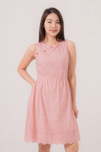 RIMINI - Dress Cewe Gaun Valentine Pastel Katun Premium S-XL- Kaili Dress 522213