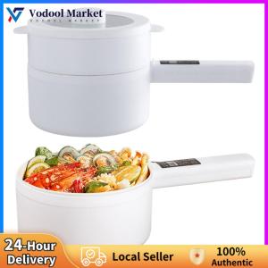 Multi-Function Electric Cooker 2L Non-Stick Hot Pot with Steamer for Noodles Eggs and Meat